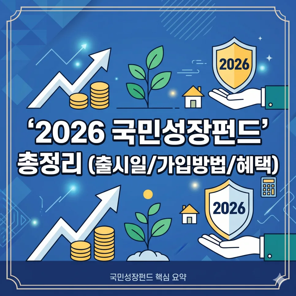 2026 국민성장펀드 가입 방법: 40% 소득공제 혜택 총정리