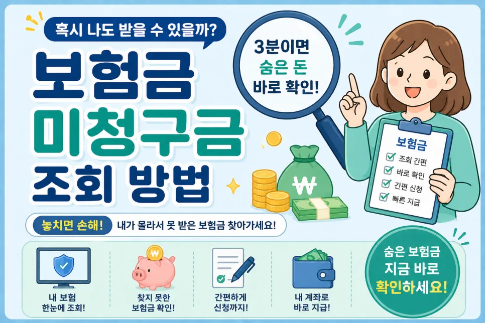 숨은 보험금 찾는 법 2026: 3분 만에 조회하고 돌려받는 방법