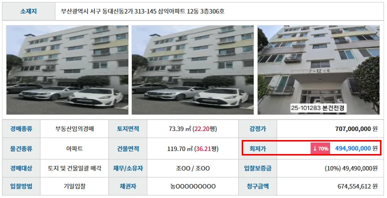 부산 삼익아파트 경매 2026: 4억대 입찰 가능할까?
