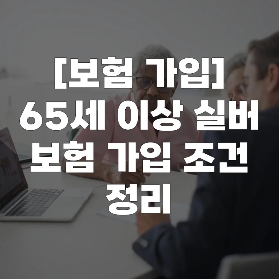 65세 이상 실버 보험, 2026년 가입 조건 및 혜택 완벽 분석