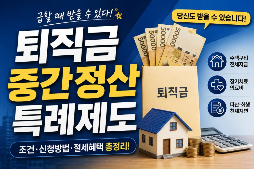 퇴직금 중간정산 조건 2026: 승인 사유와 절세 팁 총정리