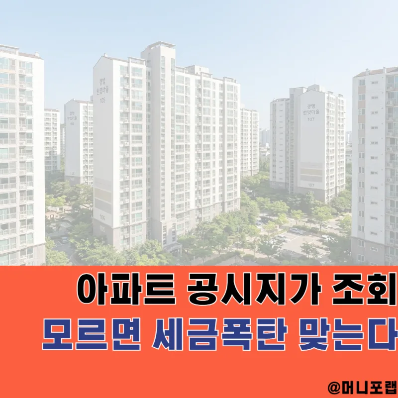 2026년 아파트 공시가격 확인법: 세금폭탄 피하는 3단계