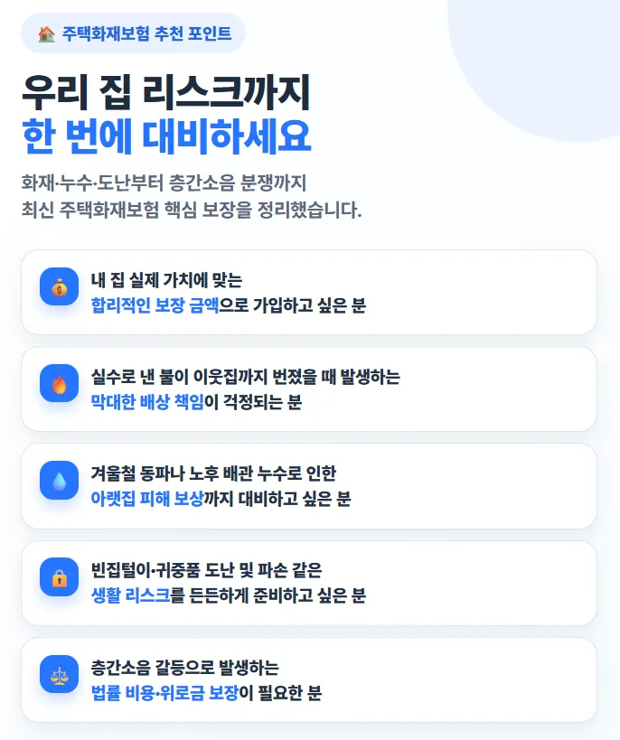 2026년 화재보험, 내 집과 이웃까지 지키는 완벽 가이드 2