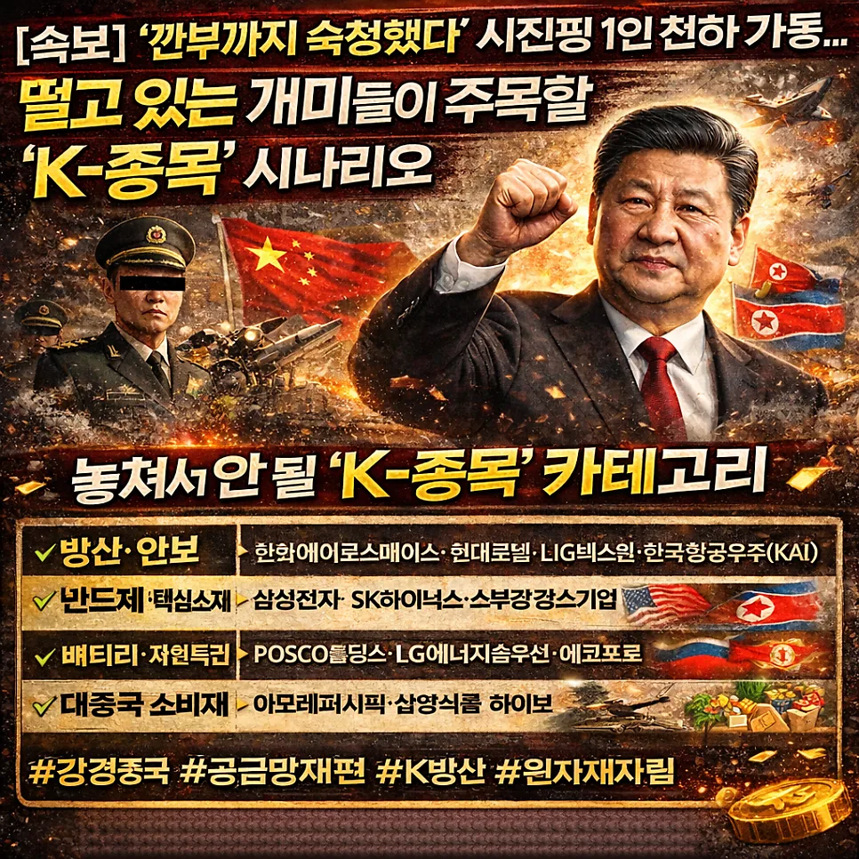 시진핑 권력 강화 2026: K-종목 투자 시나리오와 차이나 리스크 분석