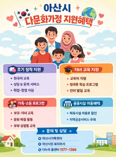 아산시 다문화 자녀 교육 지원 2026년 총정리