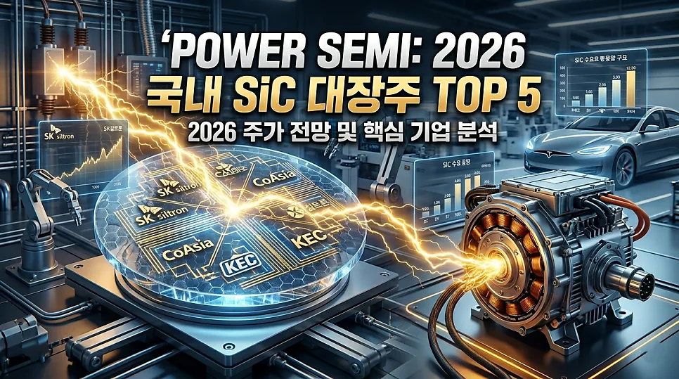 2026년 SiC 전력 반도체 대장주 5선: 전기차·AI 핵심株 분석