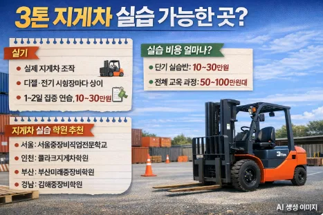3톤 이상 지게차 자격증 독학 가능할까? 2026년 총정리