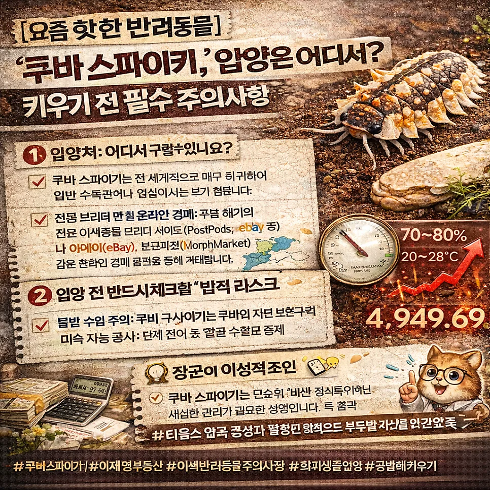 쿠바 스파이키 입양 전 필수 확인 사항 2026: 법적 리스크와 사육법