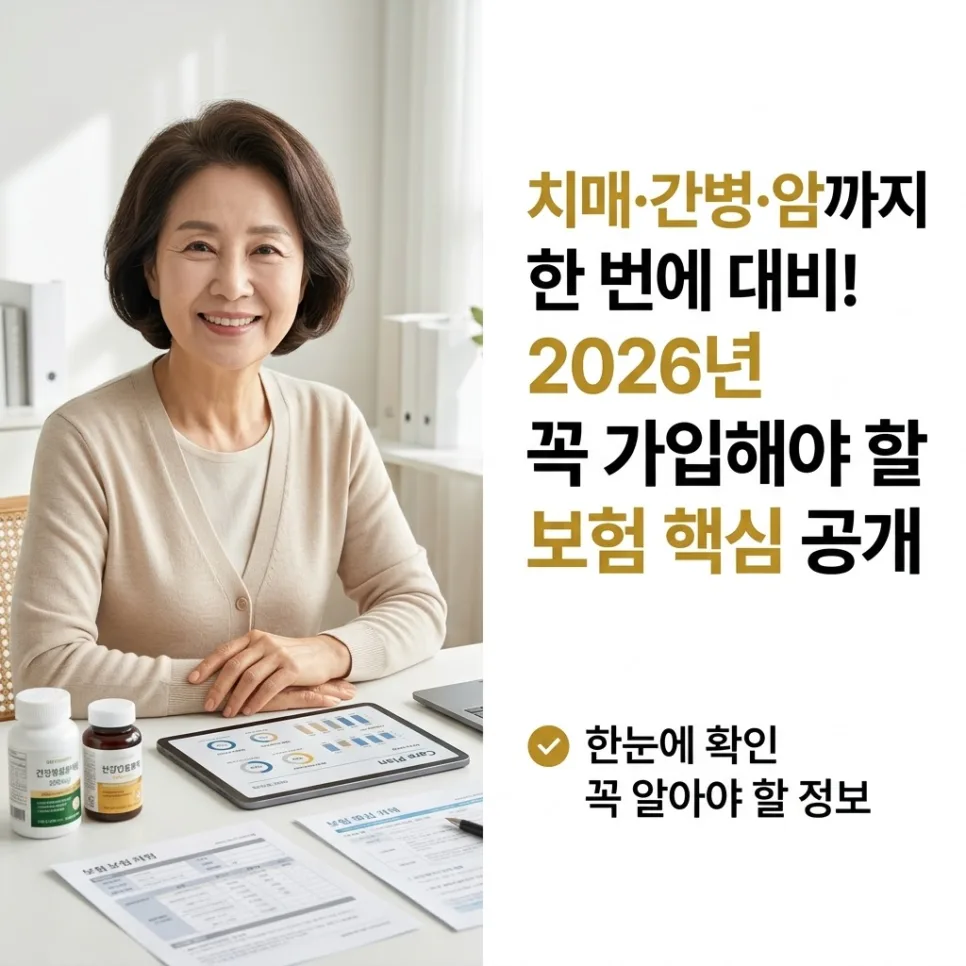 2026년 어르신 보험 가입 전략: 치매·암·간병 보장 비교 분석