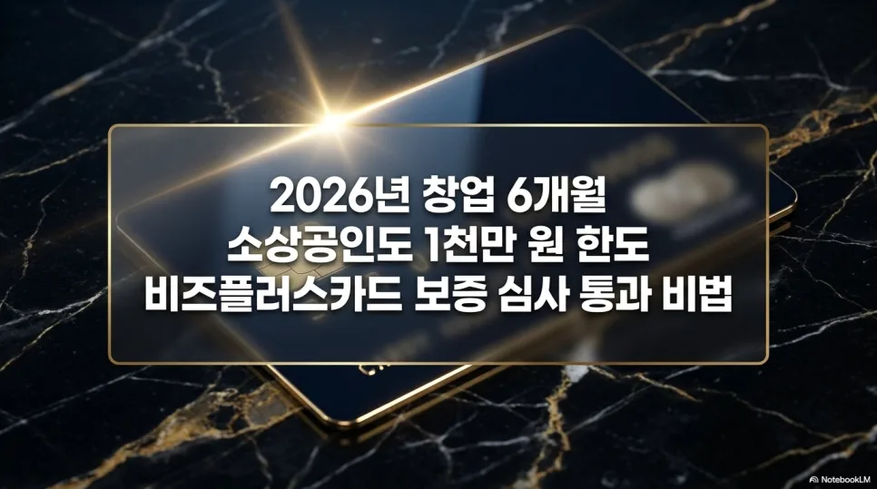 2026년 창업 6개월 소상공인 1천만 원 비즈플러스카드 받는 법