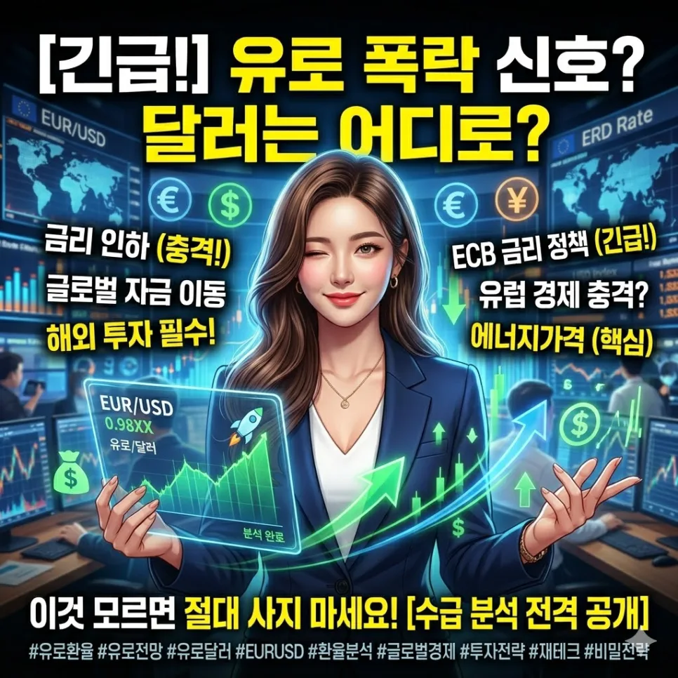 유로 환율 전망 2026: 달러·ECB 금리·유럽 경기 변수 분석