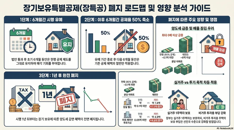장기보유특별공제 폐지 2026: 1주택자 양도세 변화 총정리
