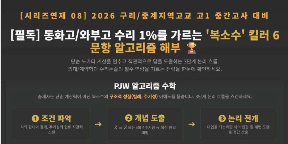 고1 복소수 킬러 문항 2026 대비: 1%를 가르는 6가지 풀이법