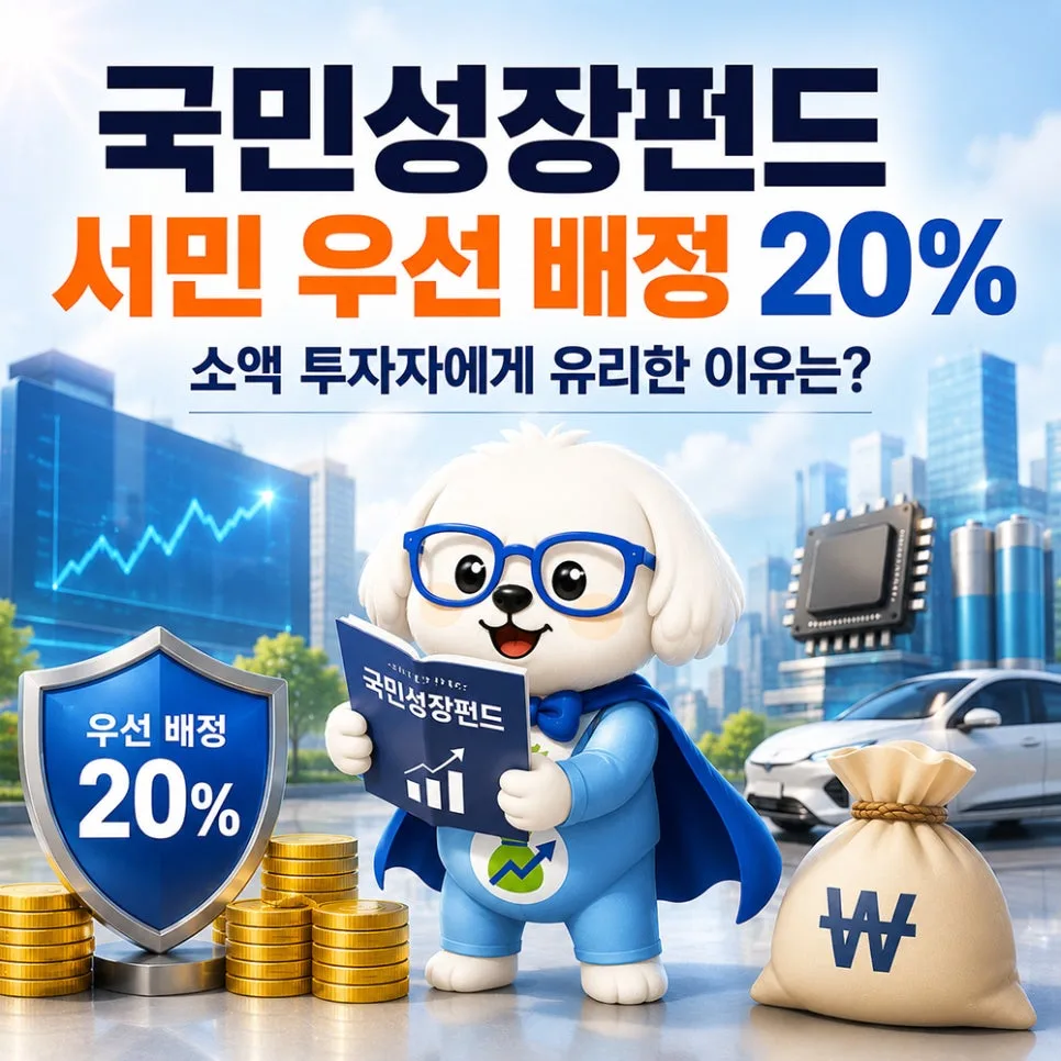 국민성장펀드 2026: 서민 20% 우선 배정, 소액 투자자 유리할까?