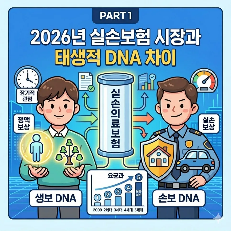 실손보험 생보 vs 손보 비교 2026: 나에게 맞는 보험 선택 가이드 2