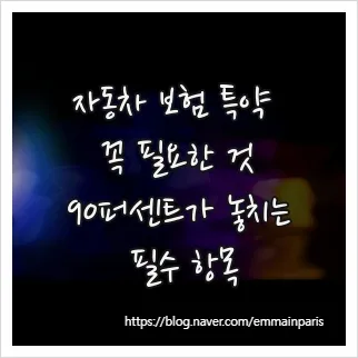 2026년 자동차 보험 필수 특약 총정리: 놓치기 쉬운 핵심 4가지