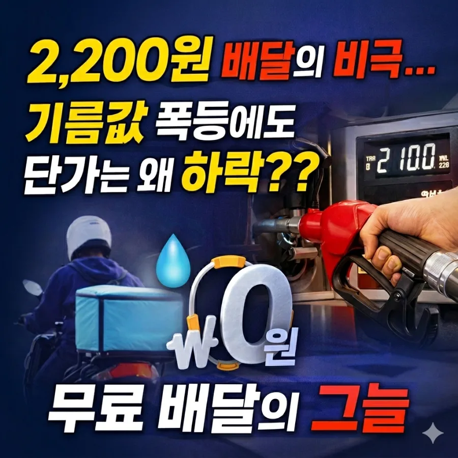 배달비 0원, 라이더 순수익 1,000원의 진실 2026
