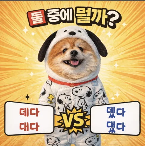 데다 vs 대다, 뎄다 vs 댔다: 2026년 올바른 맞춤법 완벽 정리