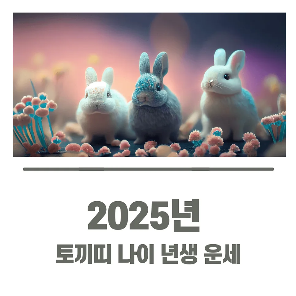 토끼띠 2025년 나이, 삼재, 궁합 총정리 (2025년 운세)