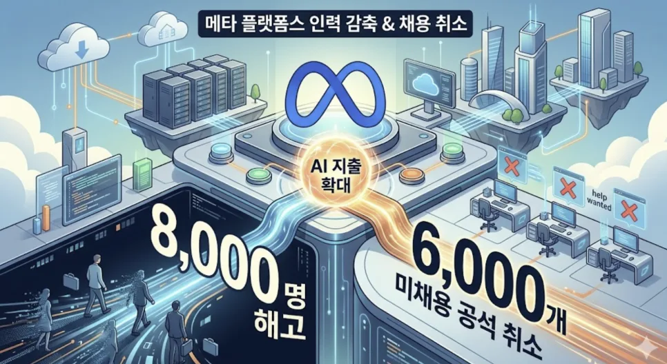 메타 AI 올인 전략 2026: 8천 명 해고와 AI 투자 확대 분석