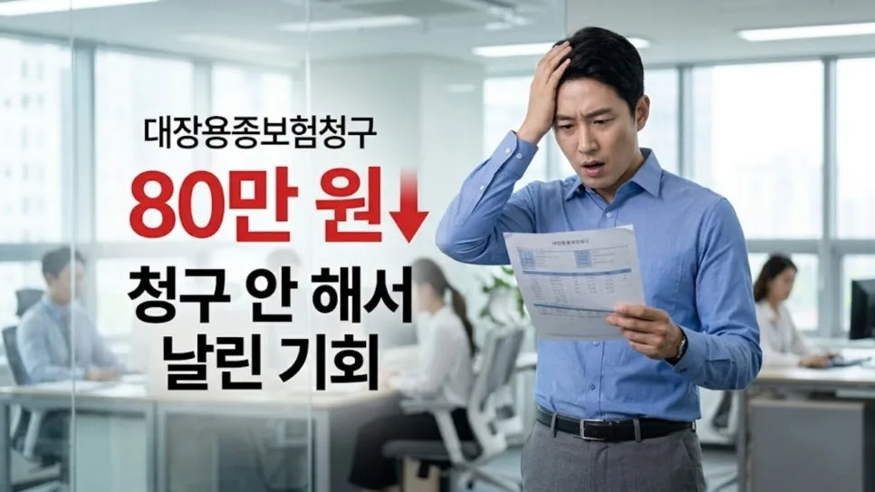 대장 용종 보험금 80만 원 놓친 이유? 청구 방법 2026 총정리