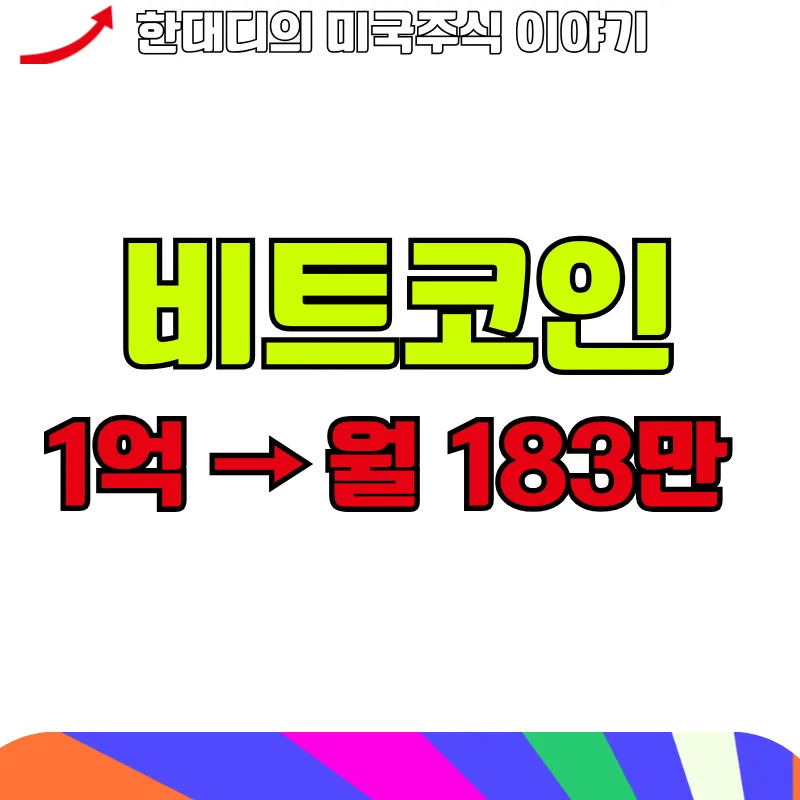 비트코인 커버드콜 ETF 2026: 1억 투자 시 월 183만원? 장점과 단점 2