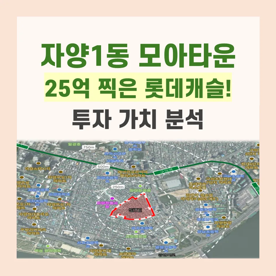 자양1동 모아타운 투자, 25억 실거래가와 3억대 진입 기회 2026