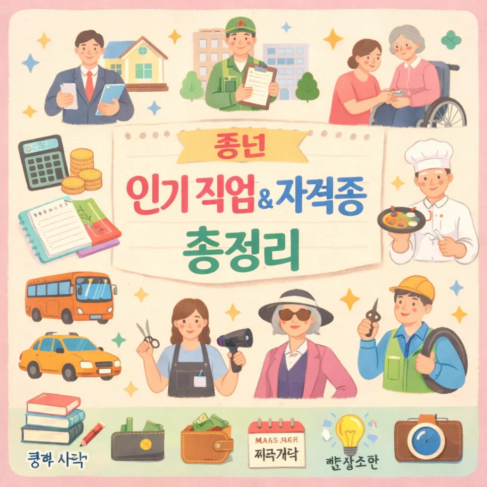 중년 취업 자격증 TOP 11: 노후 월수입 현실 분석 2026