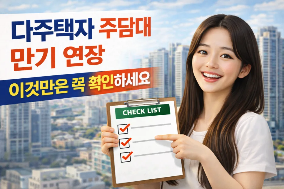 다주택자 주담대 만기 연장, 2026년 변경 조건과 핵심 체크리스트 — 비즈니스·경제 — ssisisi