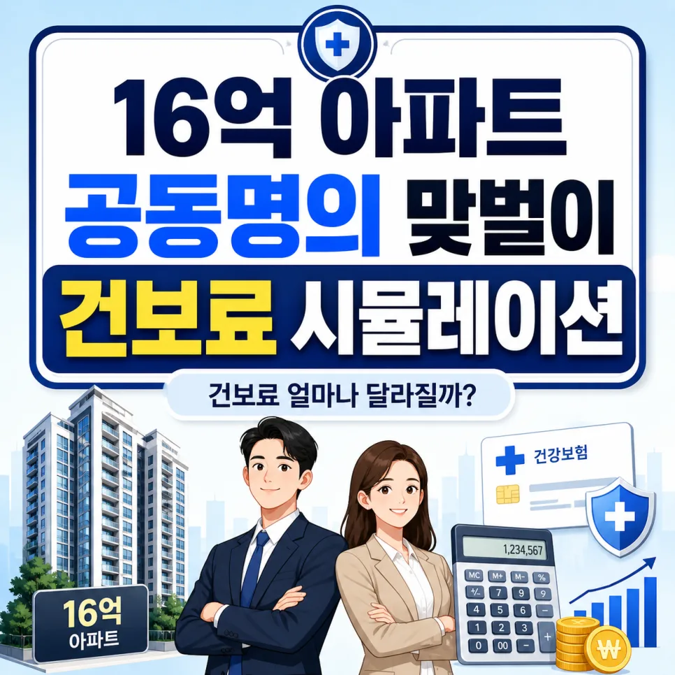 건강보험료 피부양자 자격 요건 2026: 16억 아파트 맞벌이 부부 시뮬레이션