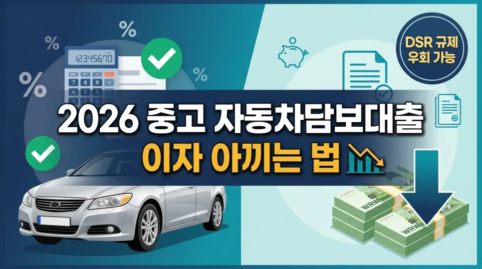 2026년 중고차 담보대출 이자 줄이는 5가지 방법
