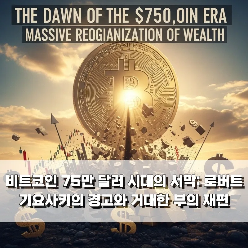 로버트 기요사키 비트코인 75만 달러 전망 2026: 거품 붕괴와 부의 재편