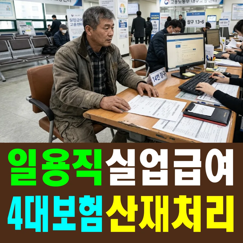 일용직 4대보험 완벽 정리: 실업급여 & 산재 신청 2026