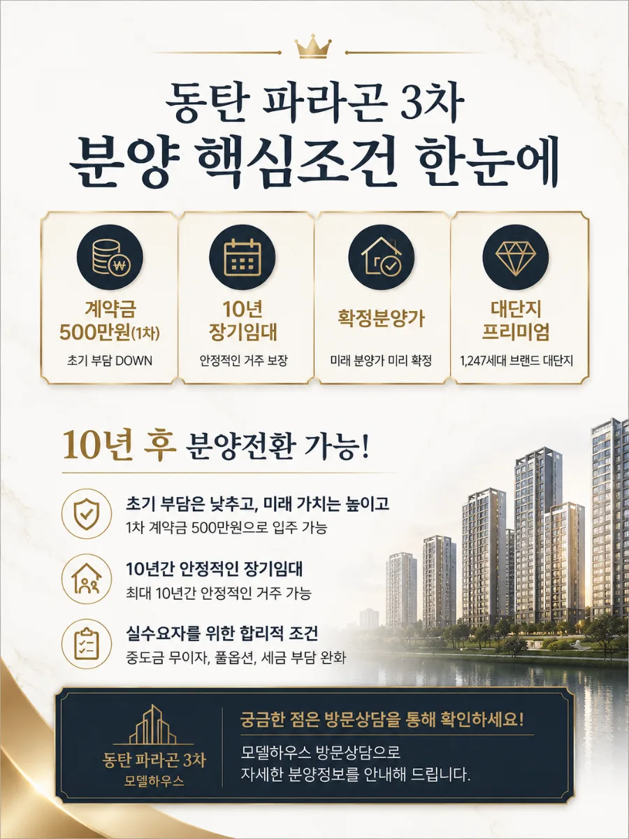 동탄 파라곤 3차, 2026년 분양 전환가와 GTX-A 교통망 분석 2