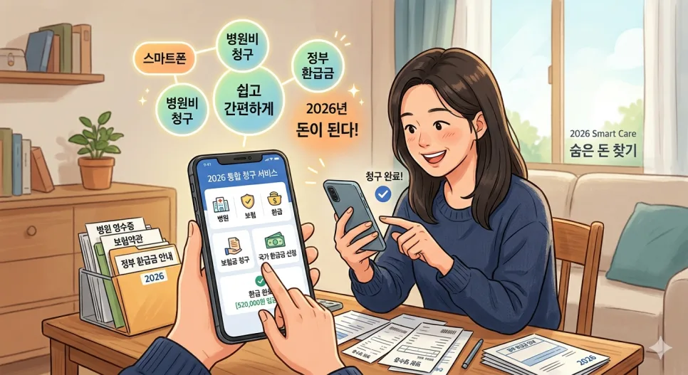실손보험금 간편 청구 2026: 서류 없이 앱으로 환급금 받는 법