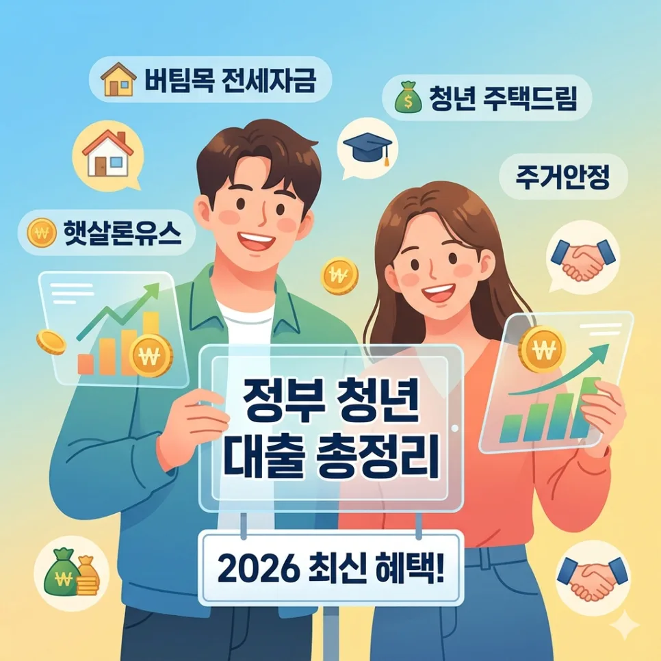 2026년 정부 청년대출, 종류별 조건과 혜택 완벽 비교