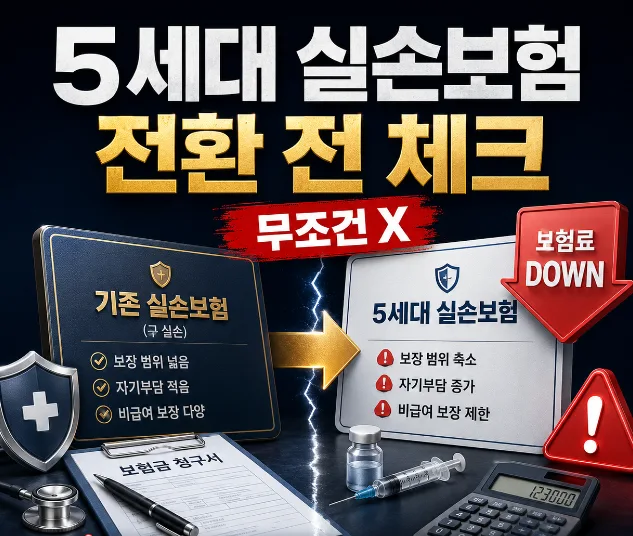 5세대 실손보험 전환, 유리한 유형은? 2026년 핵심 비교