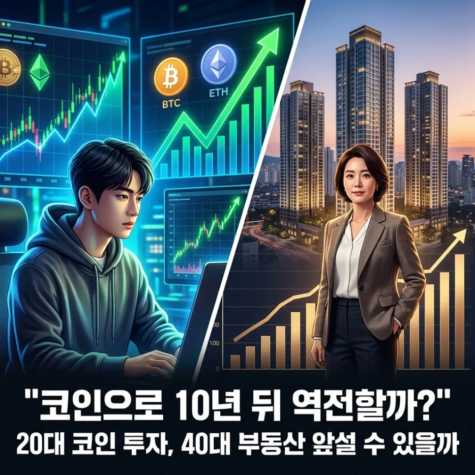 20대 코인 vs 40대 부동산: 10년 뒤 자산 승자는? 2026 전망