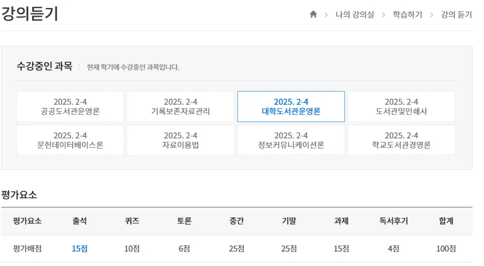문헌정보학과 온라인 강의 2026: 4주차 완강 후기 및 과제 팁