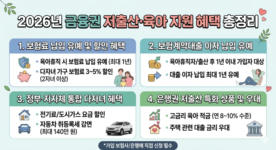 2026년 육아 지원 혜택: 보험료 할인부터 대출 우대까지 총정리