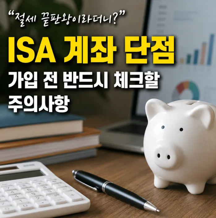 ISA 계좌 단점 & 2026년 절세 혜택 완벽 분석