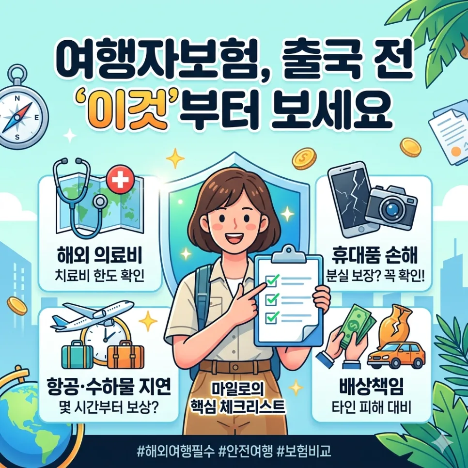 2026년 해외여행자보험, 꼭 챙겨야 할 필수 보장 4가지