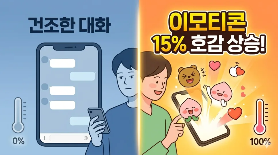 카톡 이모티콘, 호감도 15% 높이는 비결 2026년 총정리