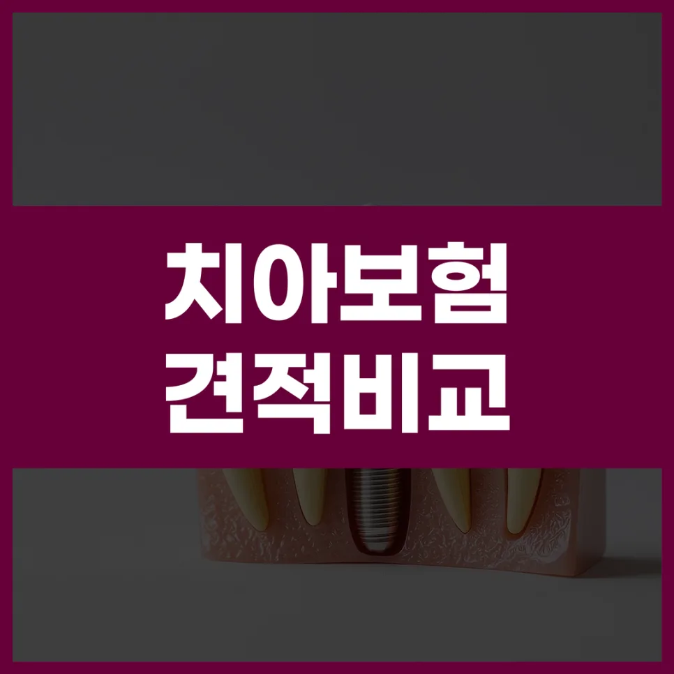 치과보험 해지 전 필수 확인 사항 2026: 크라운 보장 비교