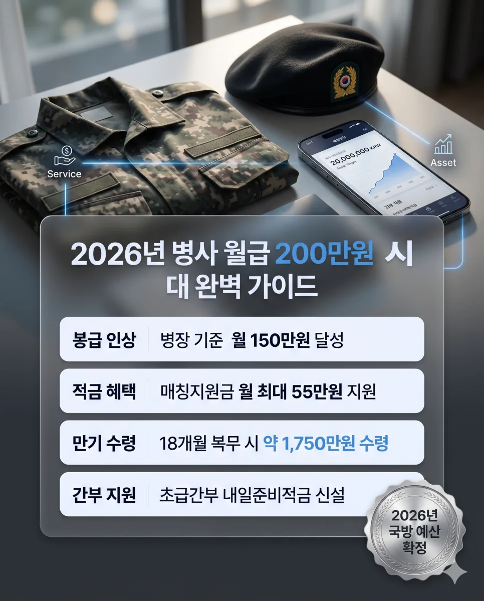 2026년 군인 월급 얼마? 계급별 인상 총정리 및 적금 혜택