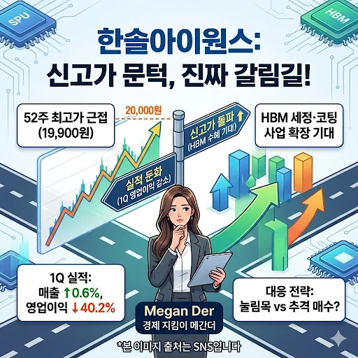 한솔아이원스 주가 전망: HBM 수혜와 실적 둔화 사이 2026