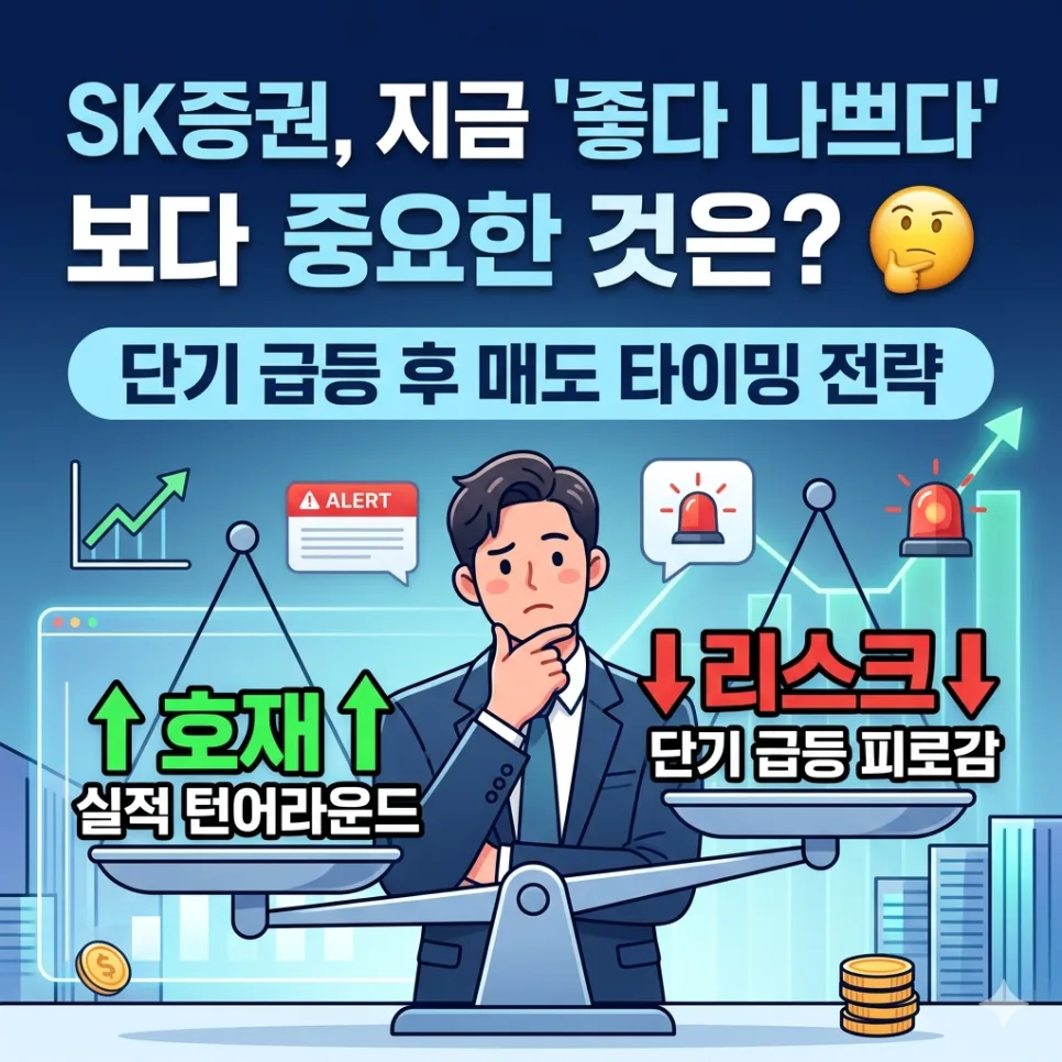 SK증권 매도 타이밍: 급등 후 리스크 관리 전략 2026