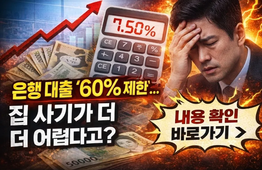 주담대 60% 제한, 내 집 마련 더 어려워지나? 2026년 전망