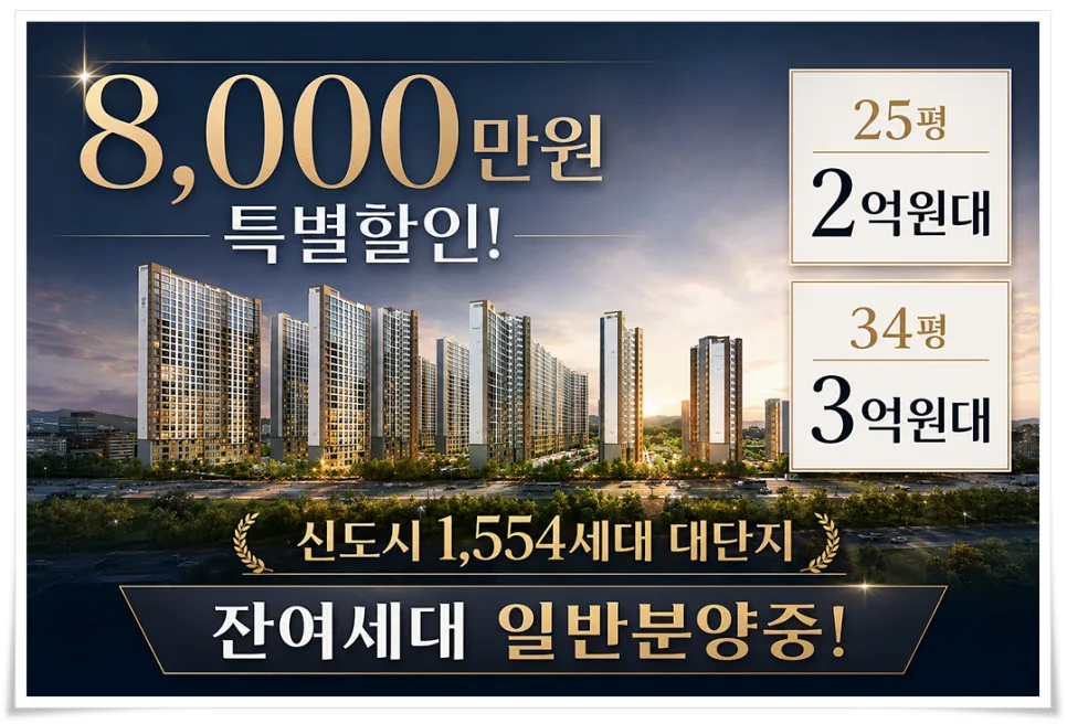 평택 화양 서희스타힐스 2026년 특별 할인 분양, 내 집 마련 기회?