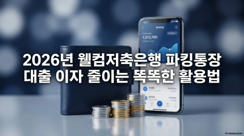 웰컴저축은행 파킹통장, 대출 이자 줄이는 비결 2026년 총정리